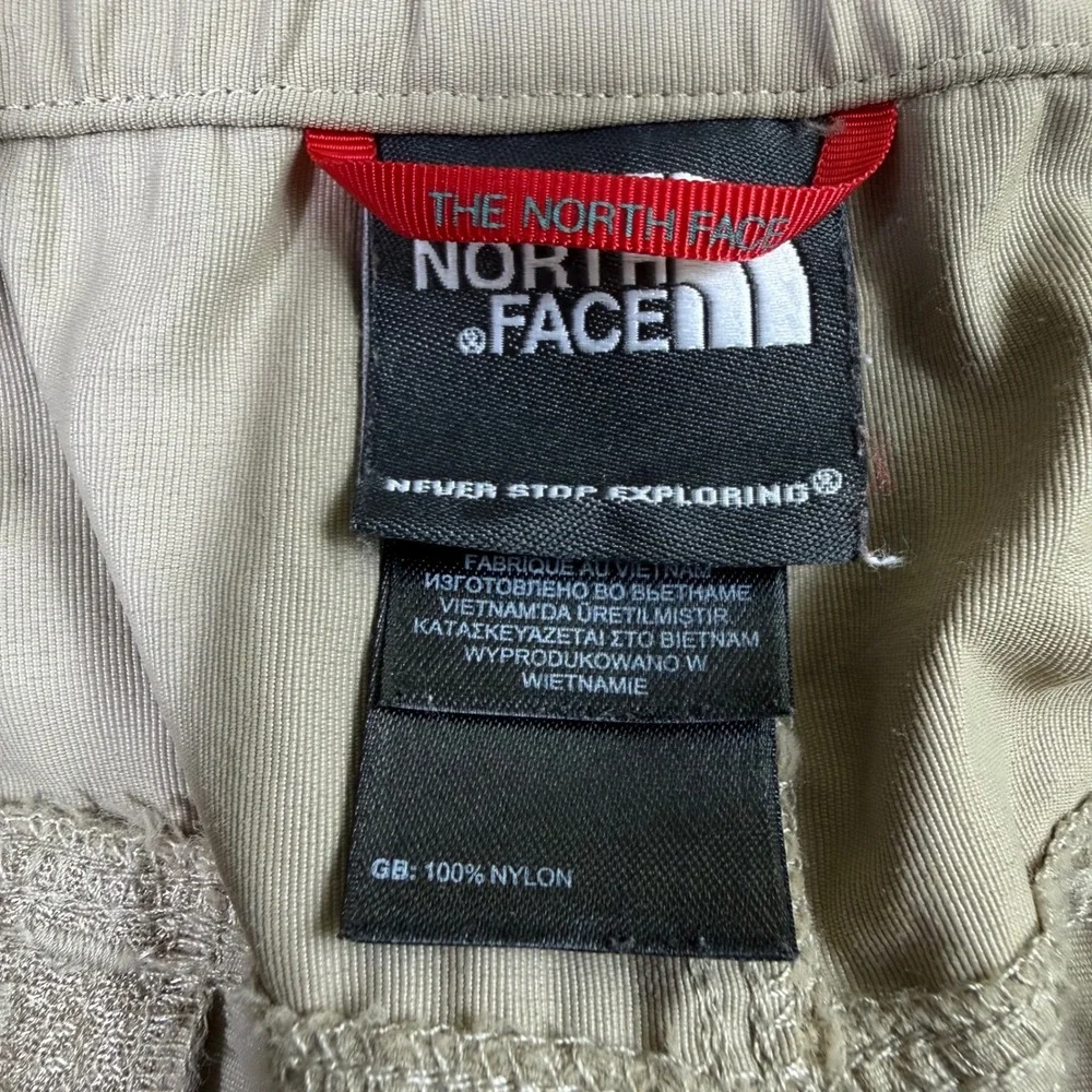 The North Face Convertible Cargo Pants Mens Large Tan Hiking Outdoor Relaxed Fit